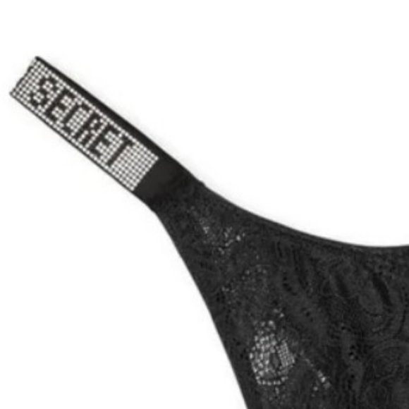 Victoria's secret very sexy shine strap bombshell Brazilian crotchless panty - Picture 3 of 9